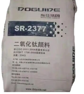 রুটিল টাইটানিয়াম ডাই অক্সাইড SR-2377 Tio2 উচ্চ অ্যাক্রোম্যাটিসিটি, উন্নত শুভ্রতা এবং মাঝারি স্থায়িত্ব সহ