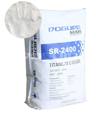 DOGUIDE SR-2400 রুটাইল টাইটানিয়াম ডাই অক্সাইড উচ্চ সাদা এবং রঙের শক্তি এবং অতি-নিম্ন সিভ অবশিষ্টাংশের জন্য সি-আল ঘন সিলিকা লেপ সহ