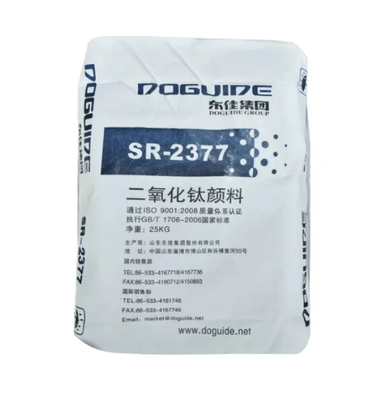 DOGUIDE SR-2377 রুটিল টাইটানিয়াম ডাই অক্সাইড উচ্চ সাদা এবং চমৎকার জল dispersibility জন্য Zr-Al অজৈব লেপ সঙ্গে