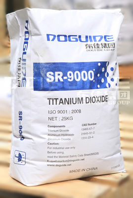 DOGUIDE GROUP SR-9000 রুটিল টাইটানিয়াম ডাই অক্সাইড উচ্চ সাদা এবং চমৎকার জল dispersibility জন্য zirconium & অ্যালুমিনিয়াম লেপ সঙ্গে