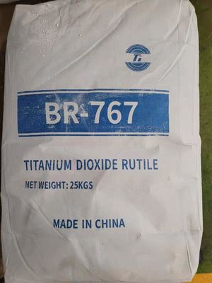 BR-767 রুটাইল টাইটানিয়াম ডাইঅক্সাইড TiO2 রঙ্গক সাইজ-আল কম্পোজিট লেপ সহ, উচ্চ রুটাইল রূপান্তর ≥98.5%, এবং 0.22-0.28μm কণা আকার